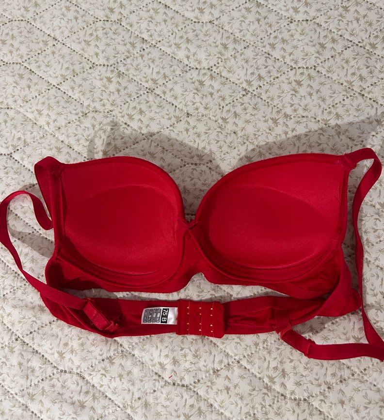 Kırmızı 75B Destekli Modern Klasik Sütyen - Görsel 2