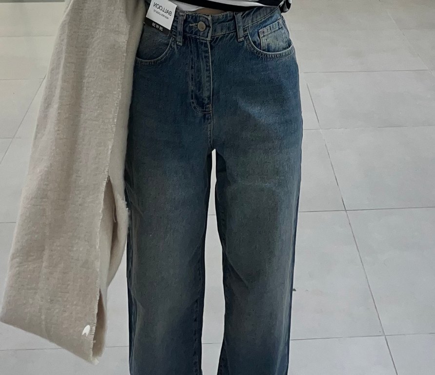 Mavi Rahat Kesim Midi Kadın Kot Pantolon - Görsel 2