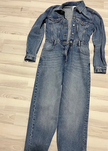 ZARA Gri Denim Kadın TULUM - Görsel 2
