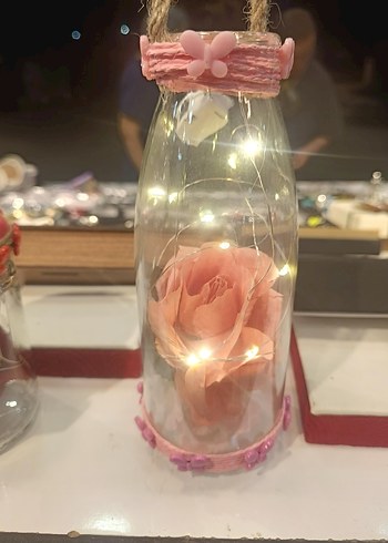 Bohem Tarzı El Yapımı Işıklı Şişe Süsü - Görsel 15