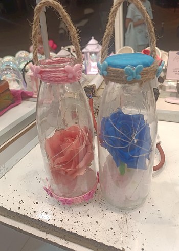 Bohem Tarzı El Yapımı Işıklı Şişe Süsü - Görsel 12