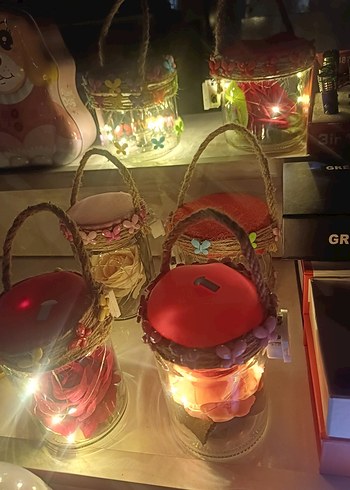 Bohem Tarzı El Yapımı Işıklı Şişe Süsü - Görsel 3