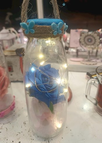 Bohem Tarzı El Yapımı Işıklı Şişe Süsü - Görsel 10