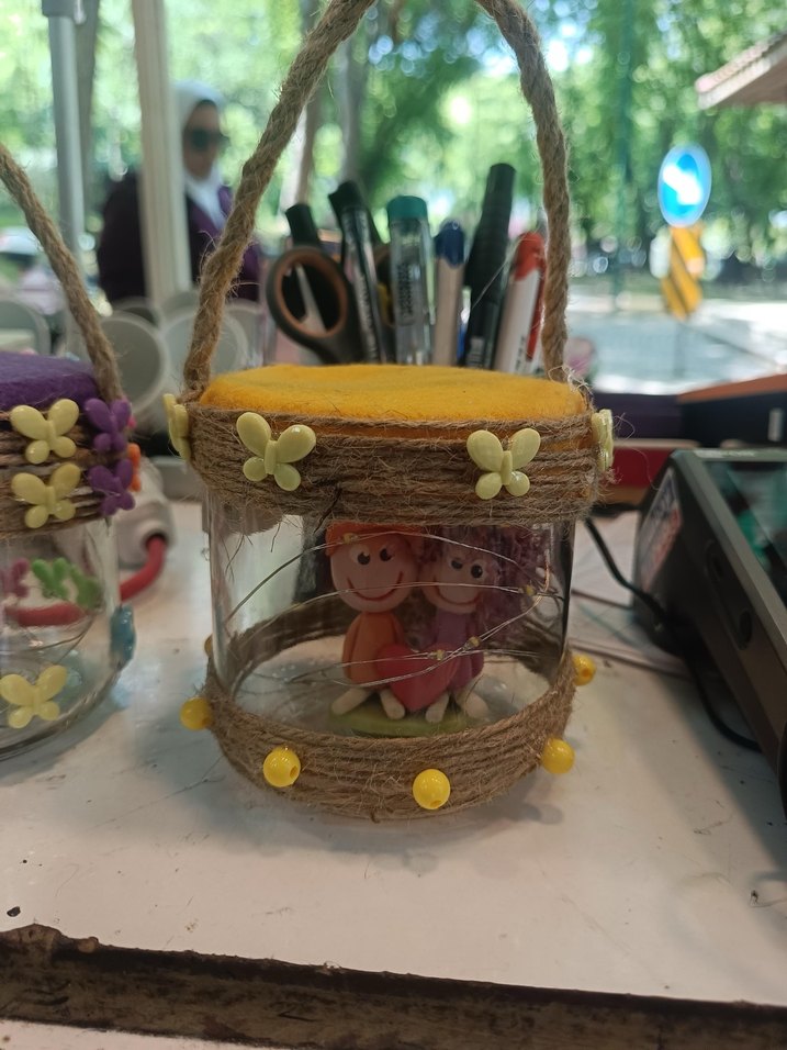 Bohem Tarzı El Yapımı Işıklı Şişe Süsü - Görsel 2