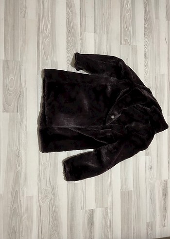 Kahverengi Kadın Suni Kürk Midi Ceket - Görsel 2