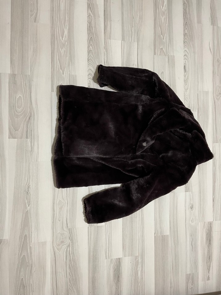 Kahverengi Kadın Suni Kürk Midi Ceket - Görsel 2