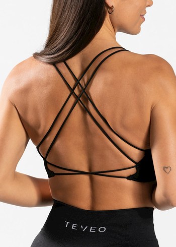TEVEO Backless Top Bra black - Görsel 3