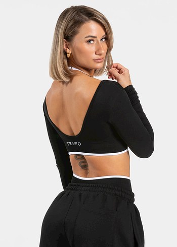 TEVEO Contrastline Longsleeve BLACK - Görsel 2