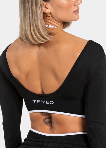 TEVEO Contrastline Longsleeve BLACK - Görsel 4
