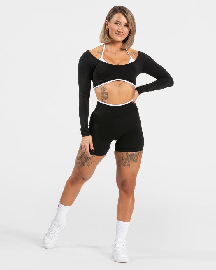 TEVEO Contrastline Longsleeve BLACK - Görsel 3