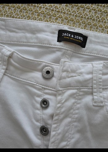 Erkek Beyaz Kemerli Dar Kesim Denim Jean - Görsel 3