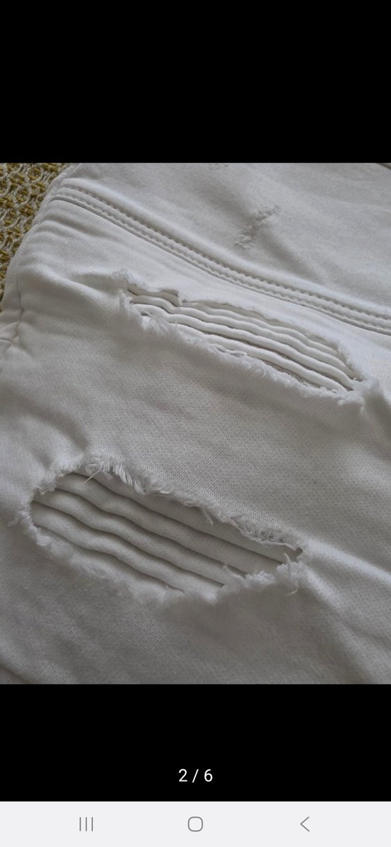 Erkek Beyaz Kemerli Dar Kesim Denim Jean - Görsel 2