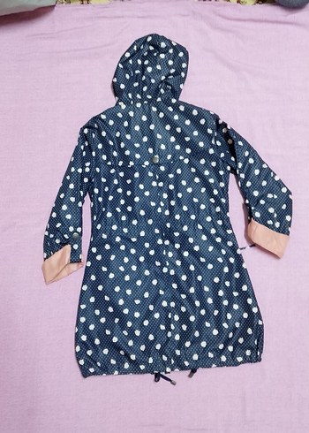 Puantiyeli Kapüşonlu Yağmurluk - Görsel 2