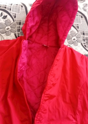 Kadın Kırmızı Parlak Midi Ceket - Görsel 2