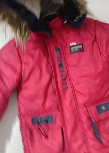 Kızaklı Kürklü Kırmızı Erkek Mont - Görsel 2