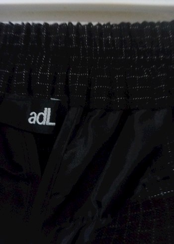 Düğmeli Gri Keten Midi Kadın Pantolon - Görsel 3