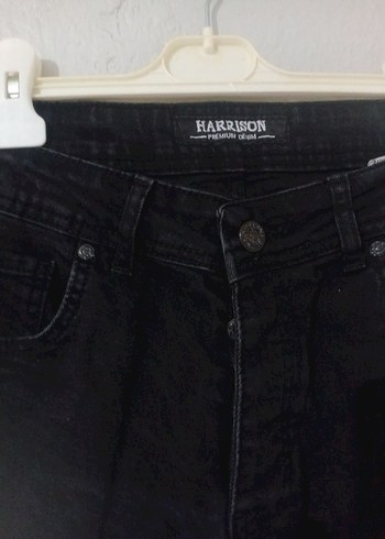 Siyah Regular Fit Erkek Kot Pantolon. bayan pantolon - Görsel 3