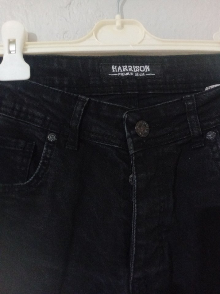 Siyah Regular Fit Erkek Kot Pantolon. bayan pantolon - Görsel 3