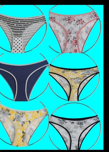 Kız Çocuk Baskılı Külot 12'li Set - Görsel 2