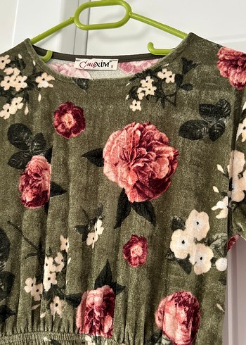 Çiçek Desenli Uzun Kollu Midi boy Bohem Elbise - Görsel 3