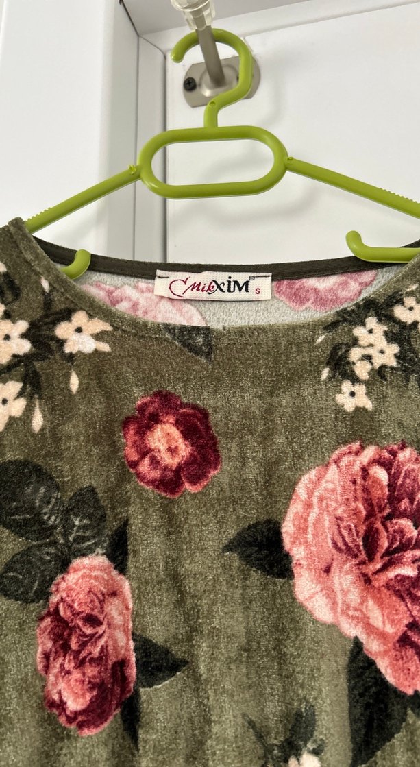 Çiçek Desenli Uzun Kollu Midi boy Bohem Elbise - Görsel 2