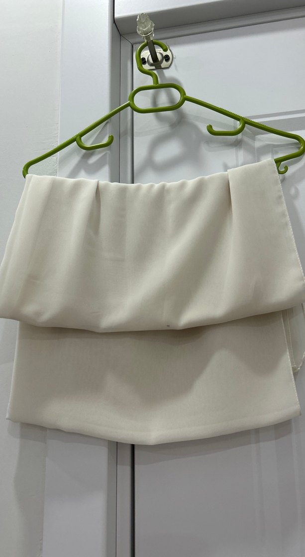 Ekru Şifon şal - Görsel 2