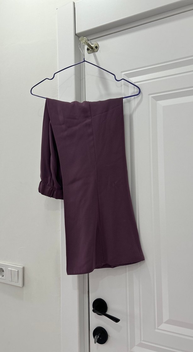 Mor Uzun Kesim Salaş Ceket - Pantolon takım - Görsel 4