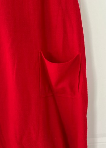 Kırmızı Yumuşak Kumaşlı Kadın Tunik - Görsel 3
