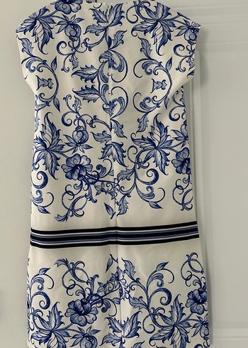 Mavi Desenli elbise - Görsel 3