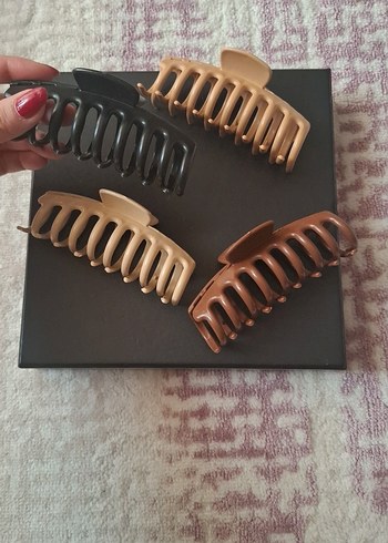 Kahverengi Mandallı Saç Tokası - Görsel 3