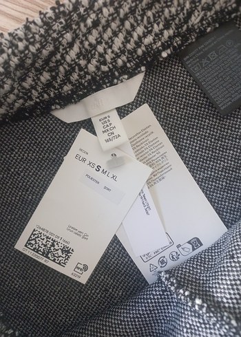 Gri Örgü Mini Şort Etek - Görsel 2