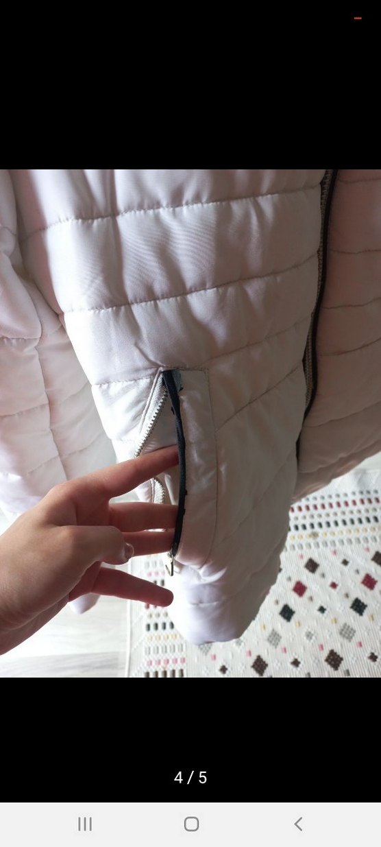 Beyaz Kadın Şişme Kısa Mont - Görsel 2