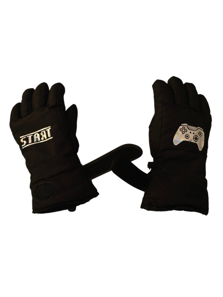 Siyah Erkek Çocuk Street Wear Eldiven - Görsel 2