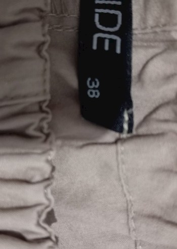 Bej Kadın Keten Salaş Paraşüt Pantolon - Görsel 2