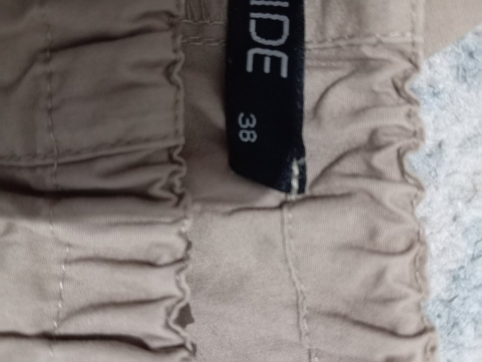 Bej Kadın Keten Salaş Paraşüt Pantolon - Görsel 2