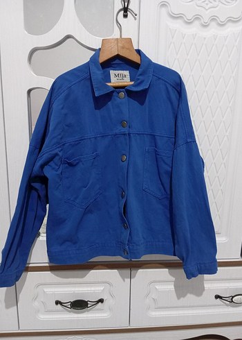 Kadın Mavi Düğmeli Denim Ceket - Görsel 2