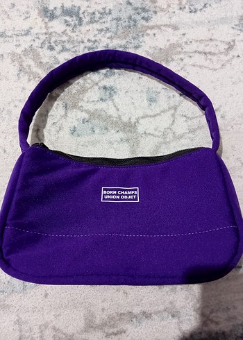 Mor Fermuarlı Kadın Çantası - Görsel 3