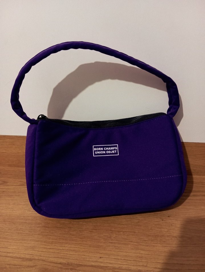 Mor Fermuarlı Kadın Çantası - Görsel 2