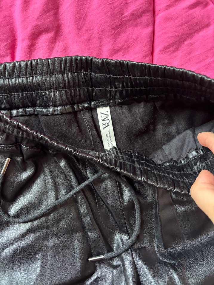 Zara Jogger Deri pantolon - Görsel 4