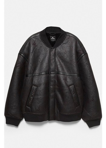 Erkek Suni Deri Siyah Ceket - Görsel 2