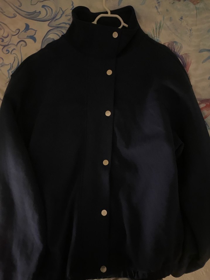 Düğmeli Lacivert Kadın Günlük Ceket - Görsel 2