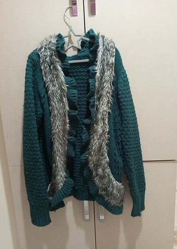 Gri Kürklü Boğazlı Kadın Kazak - Görsel 3