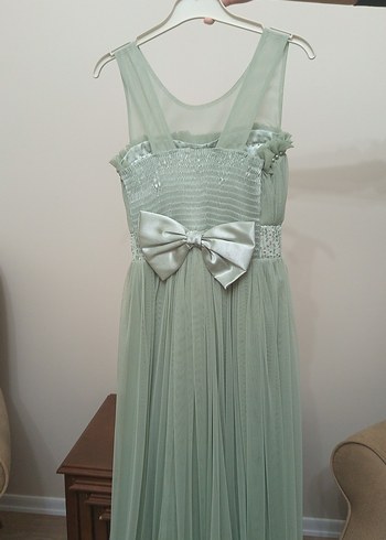 Uzun kız çocuk Abiye Elbise 10 11 yaş - Görsel 3