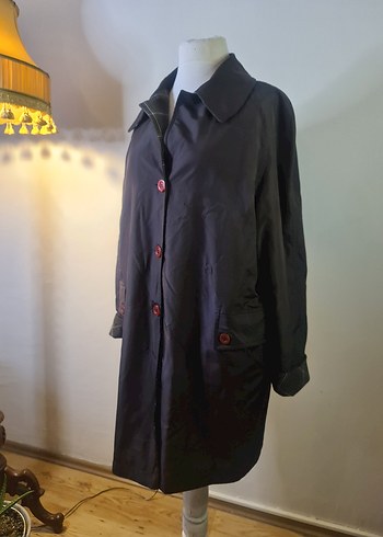 Düğmeli Kahverengi Uzun Hamile Kabanı - Görsel 3