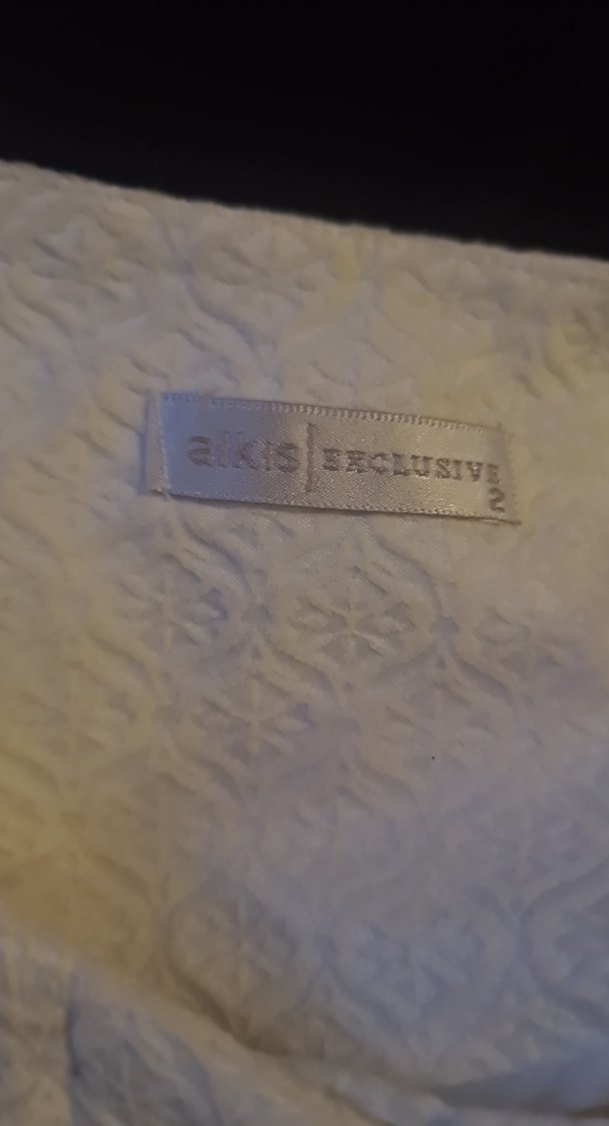 Düğmeli Beyaz Midi Hamile Ceketi - Görsel 4