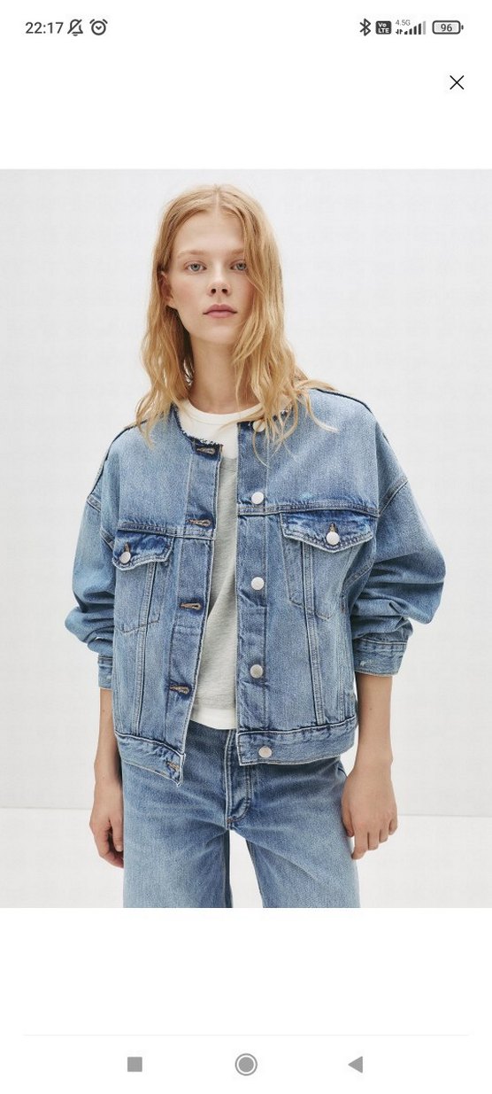 Gri Oversize Denim Ceket - Görsel 2