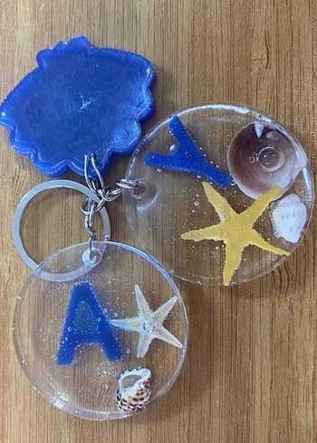 Epoksi Renkli Boncuklu Bohem Kadın Anahtarlık - Görsel 2