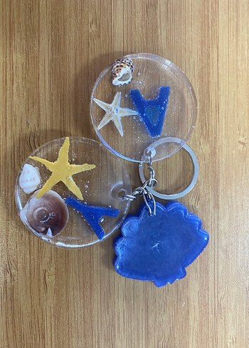 Epoksi Renkli Boncuklu Bohem Kadın Anahtarlık - Görsel 3