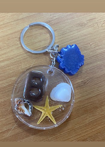 Epoksi Renkli Boncuklu Bohem Kadın Anahtarlık - Görsel 6