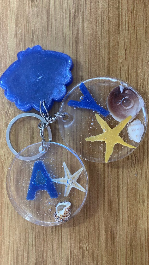 Epoksi Renkli Boncuklu Bohem Kadın Anahtarlık - Görsel 2